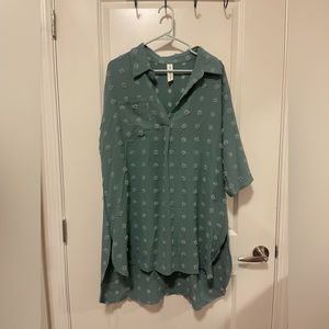 Green swim cover/dress